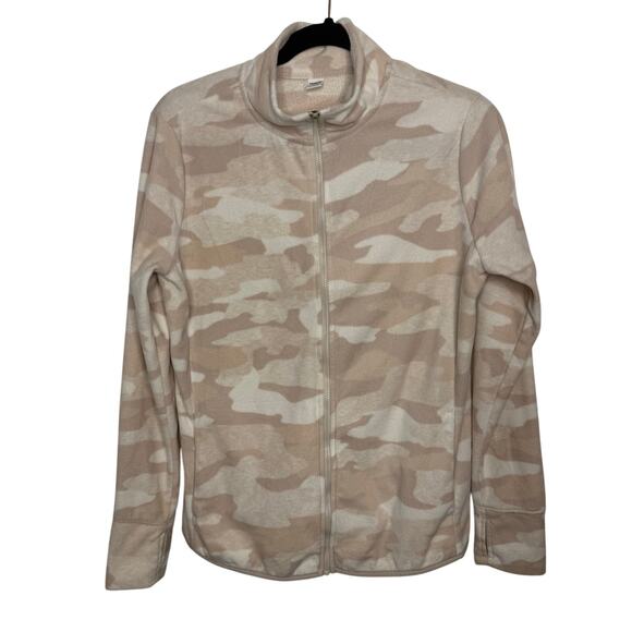 Old Navy Active Pink Camo Fleece Zip Up Jacket Size Medium - Picture 1 of 6